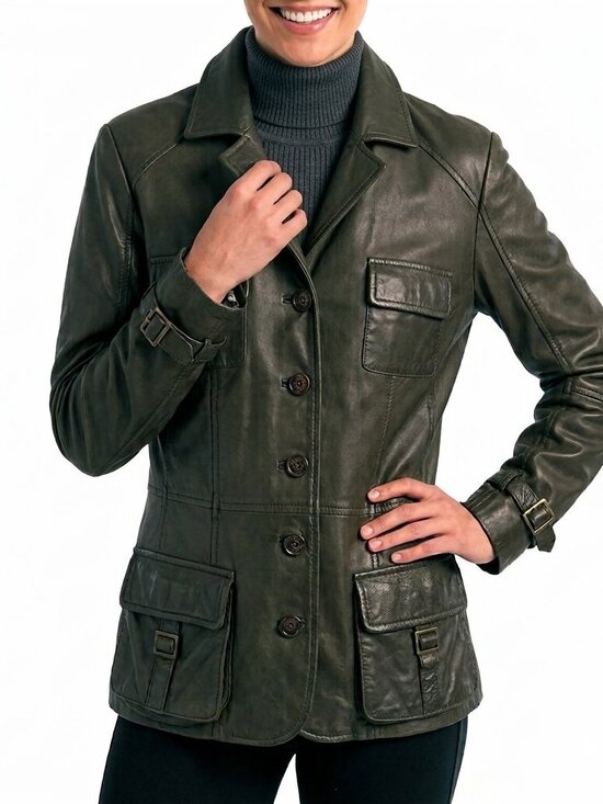 Danier Jackets & Blazers - Vintage Y2K Danier Leather Field Utility Jacket — Earthy Brown, Size S